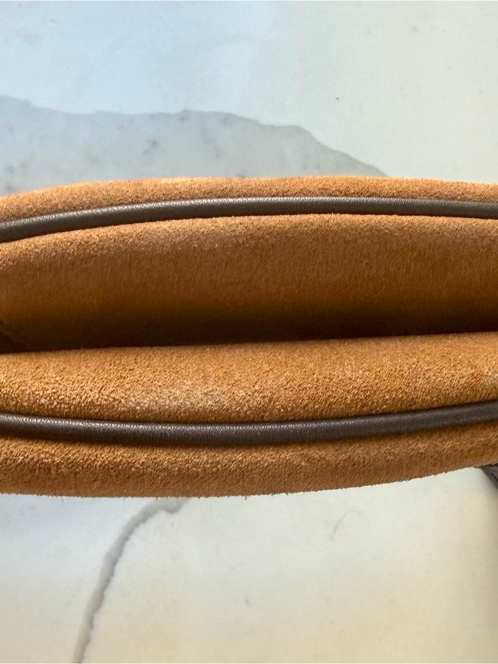 Rust color Suede Polo ID Mini - Picture 7 of 13